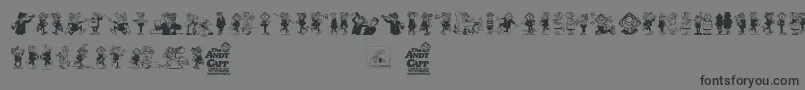 Police Andy Capp – polices noires sur fond gris