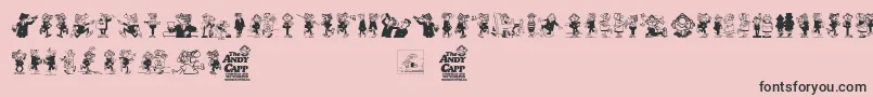 Шрифт Andy Capp – чёрные шрифты на розовом фоне