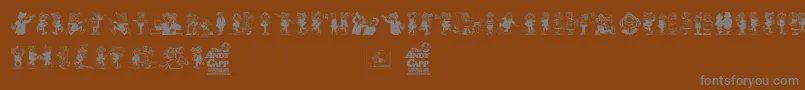 Andy Capp Font – Gray Fonts on Brown Background