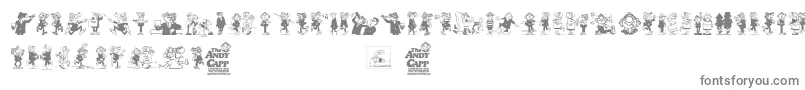 Police Andy Capp – polices grises sur fond blanc