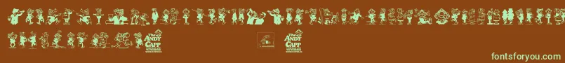 Andy Capp Font – Green Fonts on Brown Background