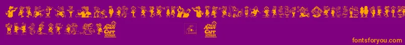 Andy Capp Font – Orange Fonts on Purple Background