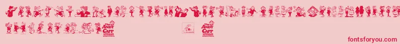 Andy Capp Font – Red Fonts on Pink Background