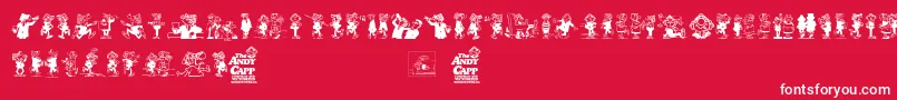 Andy Capp Font – White Fonts on Red Background