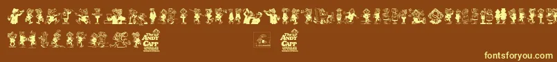 Andy Capp Font – Yellow Fonts on Brown Background