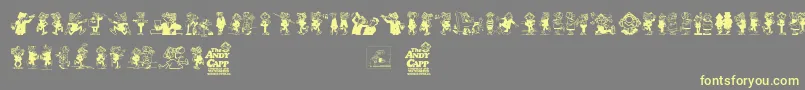 Andy Capp Font – Yellow Fonts on Gray Background