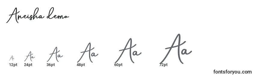 Aneisha demo Font Sizes