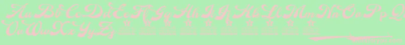 Шрифт Anette Personal Use – розовые шрифты на зелёном фоне