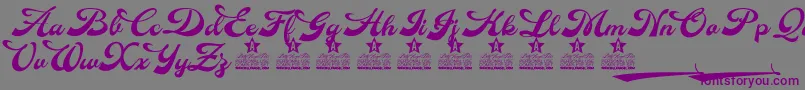 Шрифт Anette Personal Use – фиолетовые шрифты на сером фоне