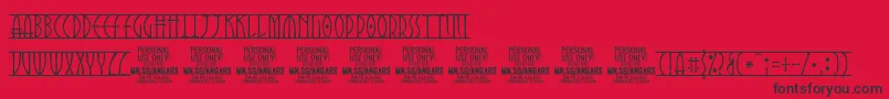 AngarsRunes PERSONAL Font – Black Fonts on Red Background