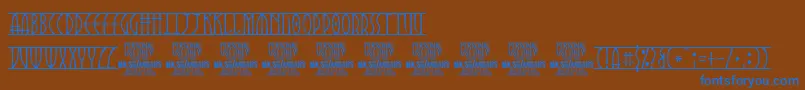 AngarsRunes PERSONAL Font – Blue Fonts on Brown Background