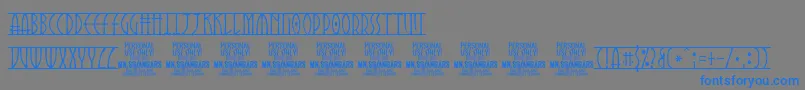 AngarsRunes PERSONAL Font – Blue Fonts on Gray Background