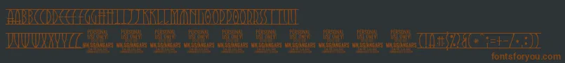 AngarsRunes PERSONAL-Schriftart – Braune Schriften auf schwarzem Hintergrund