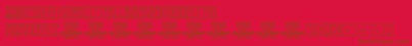 Fonte AngarsRunes PERSONAL – fontes marrons em um fundo vermelho