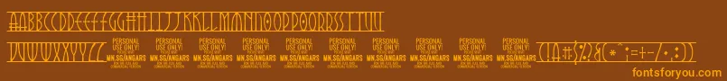 Шрифт AngarsRunes PERSONAL – оранжевые шрифты на коричневом фоне