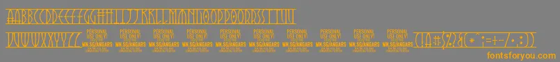 Шрифт AngarsRunes PERSONAL – оранжевые шрифты на сером фоне