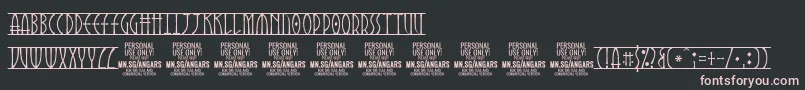 AngarsRunes PERSONAL-Schriftart – Rosa Schriften auf schwarzem Hintergrund