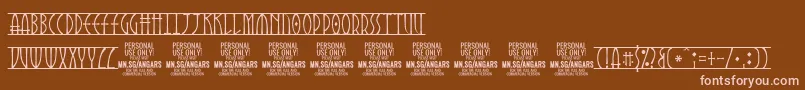Weitere Informationen zur AngarsRunes PERSONAL-Schriftart AngarsRunes PERSONAL-Schriftart – Rosa Schriften auf braunem Hintergrund