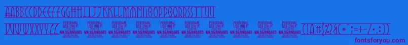 Подробнее о шрифте AngarsRunes PERSONAL Шрифт AngarsRunes PERSONAL – фиолетовые шрифты на синем фоне
