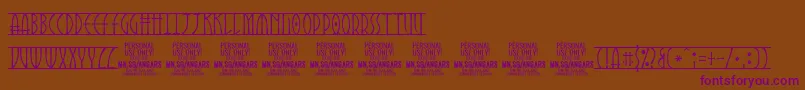 AngarsRunes PERSONAL Font – Purple Fonts on Brown Background