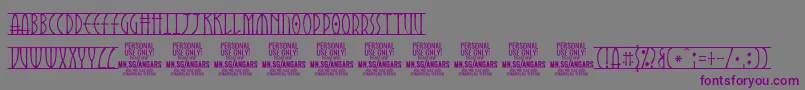 Шрифт AngarsRunes PERSONAL – фиолетовые шрифты на сером фоне