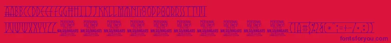Fonte AngarsRunes PERSONAL – fontes roxas em um fundo vermelho