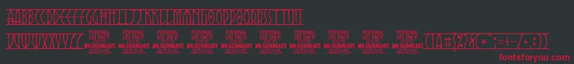 AngarsRunes PERSONAL Font – Red Fonts on Black Background