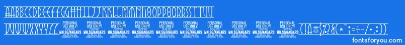 AngarsRunes PERSONAL Font – White Fonts on Blue Background