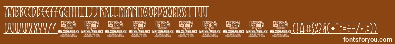 AngarsRunes PERSONAL Font – White Fonts on Brown Background