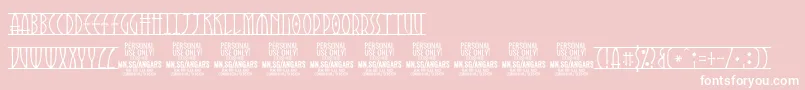 AngarsRunes PERSONAL Font – White Fonts on Pink Background