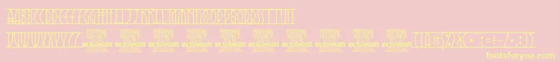 AngarsRunes PERSONAL Font – Yellow Fonts on Pink Background