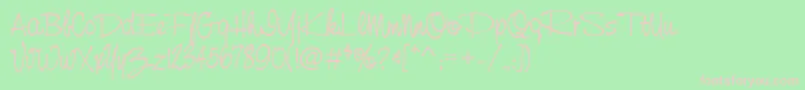 Nevisoncasdee Font – Pink Fonts on Green Background