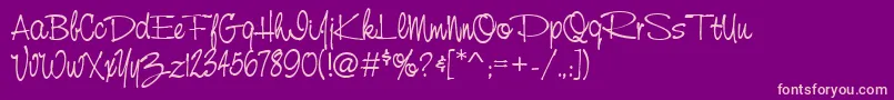 Nevisoncasdee Font – Pink Fonts on Purple Background