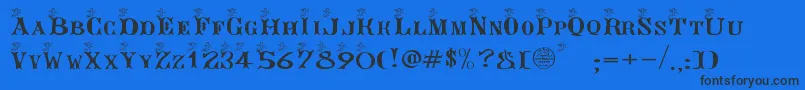 ANGEG    Font – Black Fonts on Blue Background