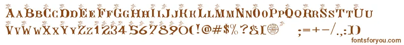 Шрифт ANGEG    – коричневые шрифты на белом фоне