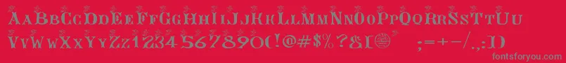 ANGEG    Font – Gray Fonts on Red Background