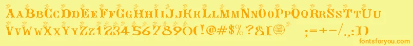 ANGEG    Font – Orange Fonts on Yellow Background