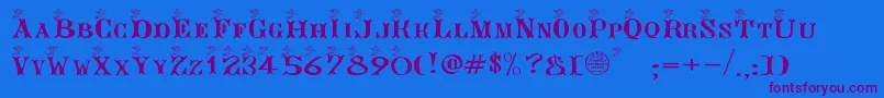 ANGEG    Font – Purple Fonts on Blue Background