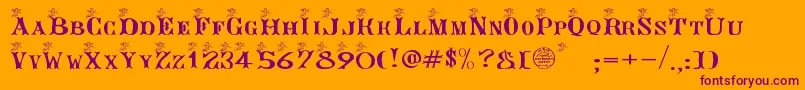 Шрифт ANGEG    – фиолетовые шрифты на оранжевом фоне