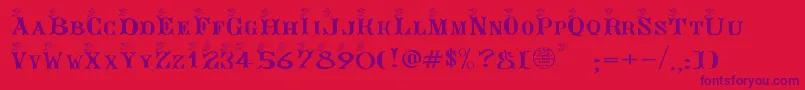 ANGEG    Font – Purple Fonts on Red Background