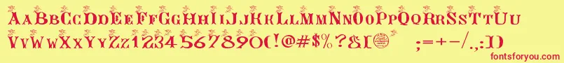 ANGEG    Font – Red Fonts on Yellow Background