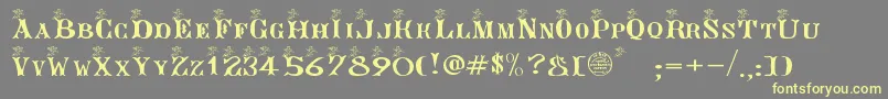 ANGEG   -fontti – keltaiset fontit harmaalla taustalla