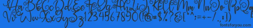 Angel Maleficent Font – Black Fonts on Blue Background