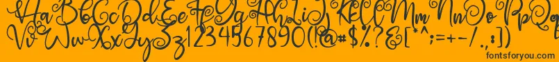 Angel Maleficent Font – Black Fonts on Orange Background