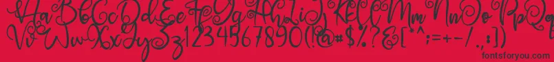 Angel Maleficent Font – Black Fonts on Red Background