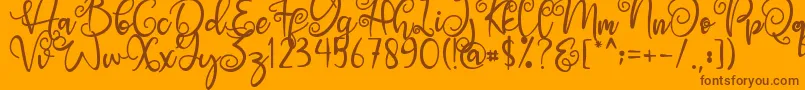 Angel Maleficent Font – Brown Fonts on Orange Background