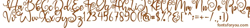 Angel Maleficent-fontti – ruskeat fontit valkoisella taustalla