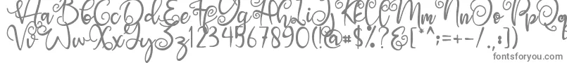 フォントAngel Maleficent – 白い背景に灰色の文字