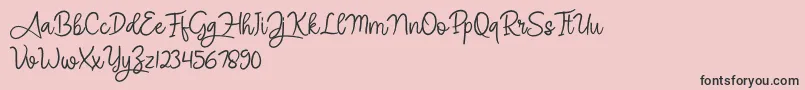 Angel Signature Font – Black Fonts on Pink Background