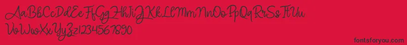 Angel Signature Font – Black Fonts on Red Background